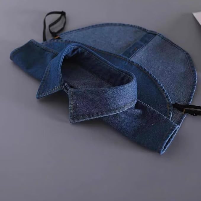 Denim Detachable Collar Faux Dickey Half Shirt Blouse False Decorative Choker