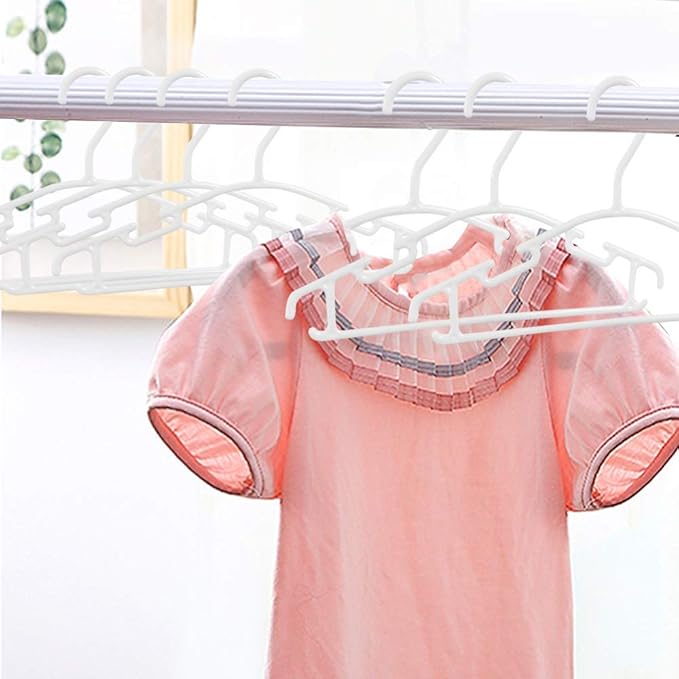 GoodtoU Baby Hangers, 80 Pack Kids Plastic Toddler Baby Clothes Hangers for Closet Small Children Infant Nursery Child Hanger (White)