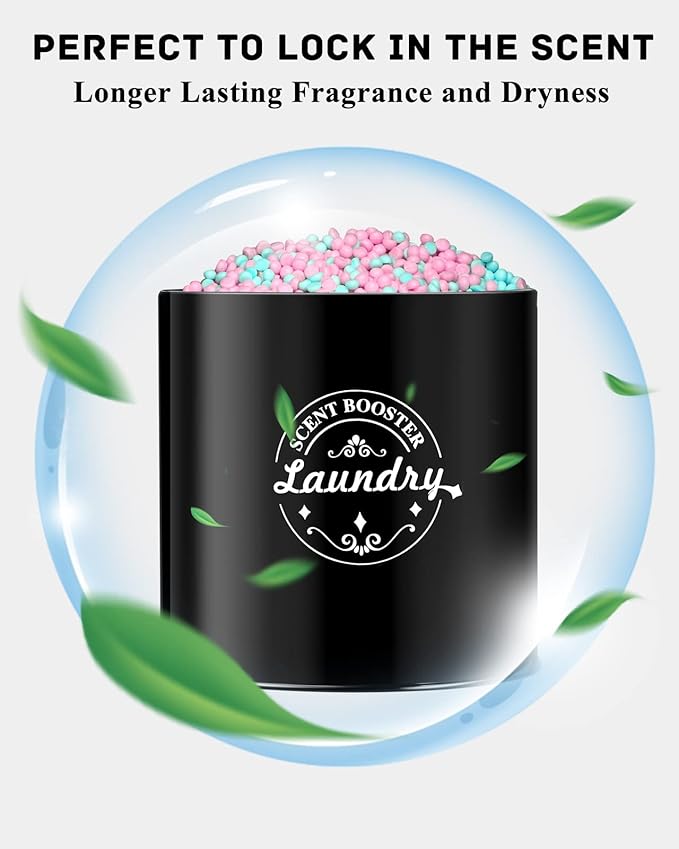 Laundry Scent Booster Beads Dispenser Container for Laundry Room Organization. Laundry Containers for Organizing with Lid. Metal Farmhouse Laundry Room Decor. Laundry Dispenser for Detergent (Black)