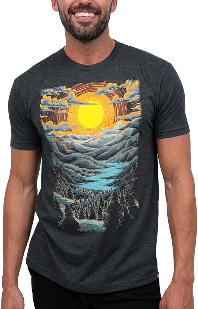 INTO THE AM Graphic Tees for Men S - 4XL Premium Short Sleeve Colorful T-Shirts Trippy Space Designs