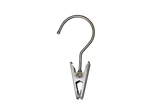 NAHANCO 610ECS Swivel Boot Clip Hanger, Brushed Chrome, Metal Clip, 4.5” (Bulk Pack of 100)