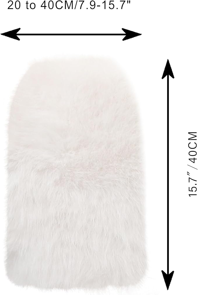 LA CARRIE Women Fuzzy Faux Fur Leg Warmers Fluffy Winter Long Foot Cuffs Furry Boot Socks