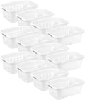 Sterilite 12 Pack HipHold Laundry Basket, Plastic Rectangle Clothes Hamper with Comfort Grip Handles & Reinforced Rim, 1.5 Bushel Capacity, White
