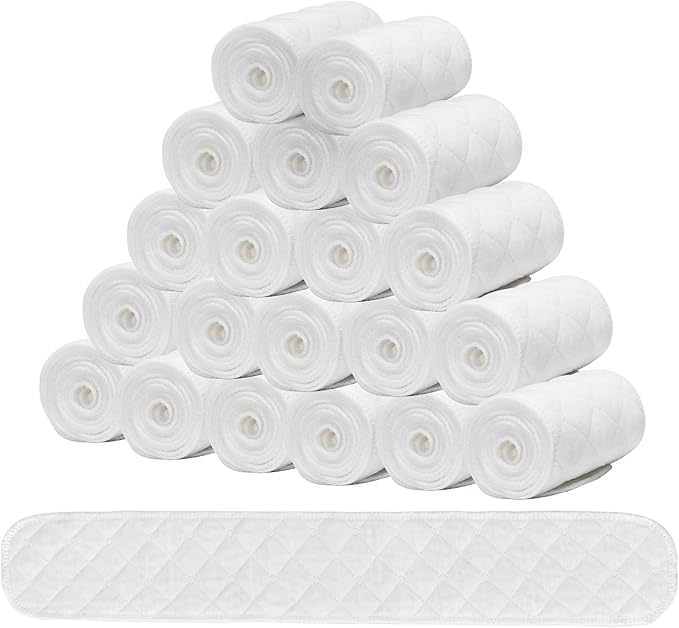 Bra Sweat Liners/Tummy Liners for Sweat Rash 20Pcs, Absorbent Sweat Pads, Cotton Bra Liners for Sweat Rash Plus Size for Women & Men, Bra Liners to Absorb Sweat Under Breasts (21.6x3.9 in)