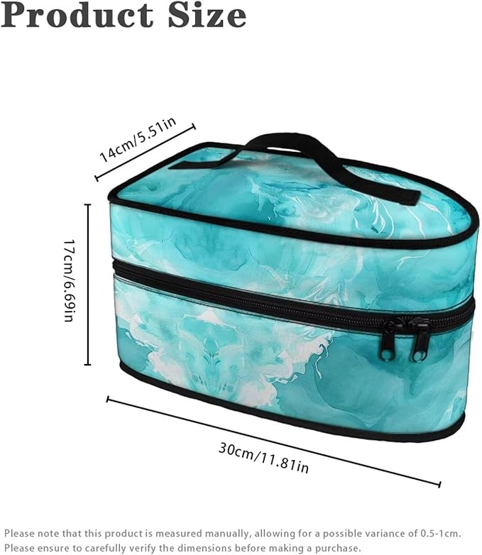 Marble Iron Storage Case Fits for Accessories Travel Irons Lightweight Easy to Clean Clothes Iron Storage Case with Zipper Closure