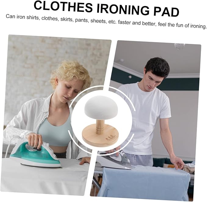 Ironing Board Tabletop Small Ironing Tool Round Ironing Board Wood Pressing Board Desktop Protector Foldable Ironing Board for Bra Clothes Pants