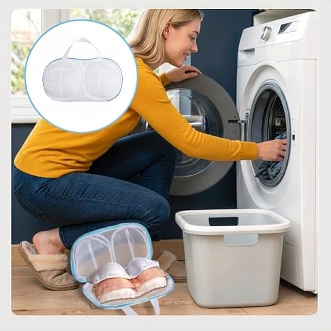 6 Pack Bra Laundry Bags for Washing Machine, Lingerie Bag for Washing Delicates Underwear Brassiere, Bra Washer Protector for Laundry, Suitable for A-D Cups