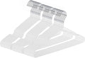 Ultra-Thin Metal Hangers, 30 Pack Non-Slip PVC Coated Space Saving Clothes Hangers for Closet, 16 inch Wide for Suits, Dresses, Jackets（White）