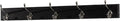 Wooden Mallet Nickel, Black 5 Hook Coat Rack,