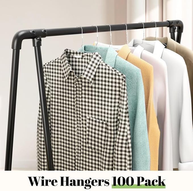 Wire Metal Clothes Hangers Bulk 150 Pack, 16 Inch 12 Gauge Standard Size, Slim Space Saving for Coat Suits Shirts Pants Skirts, Non Slip, Silver