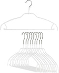 Mawa by Reston Lloyd Silhouette Ultra-Thin Series, Non-Slip Space Saving Shirt Hanger with Pant Bar & Skirt Hooks, Style 42/FTU, White