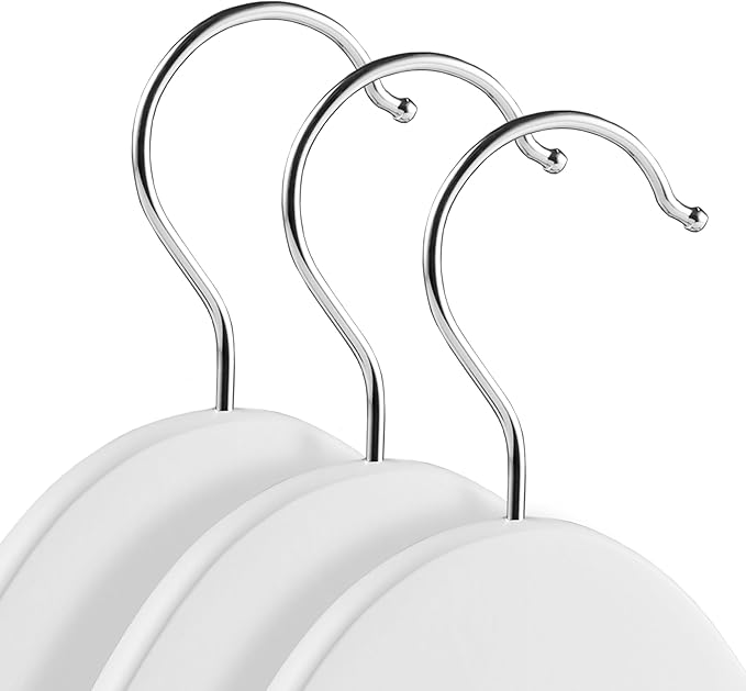 Casafield - 10 White Wooden Suit Hangers - Premium Lotus Wood with Notches & Chrome Swivel Hook for Dress Clothes, Coats, Jackets, Pants, Shirts, Skirts