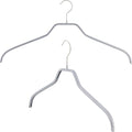 MAWA Reston Lloyd Silhouette 41/F, Non-Slip Metal Clothing Hanger, Pack of 2, Silver (12142M)
