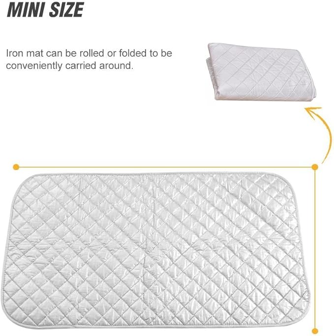 Ruibo Magnetic Ironing Mat Blanket,Iron Board Alternative Cover/Quilted Washer Dryer Heat Resistant Pad/Portable Cover/Mat Grey 33"X 18"