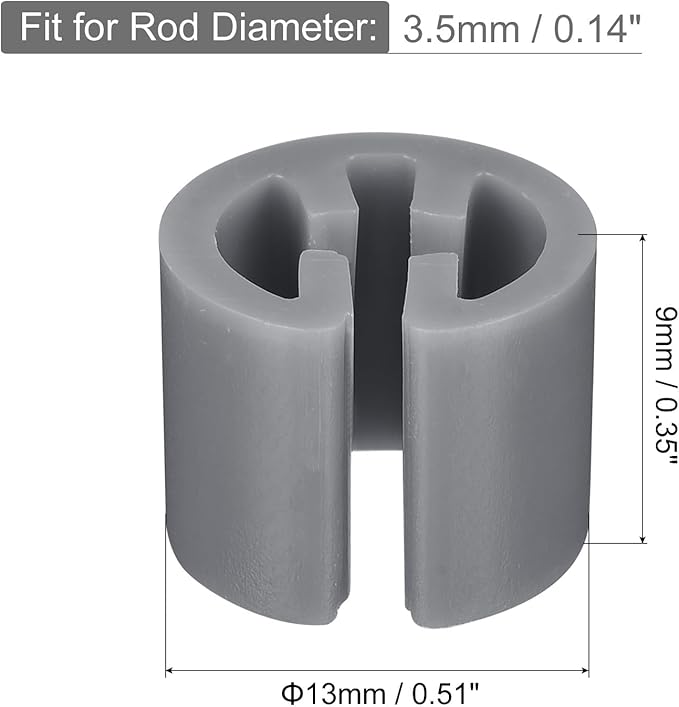 MECCANIXITY Clothes Hanger Marker Blank Fit 3.5mm Rod for Garment Color Coding Gray Count 300