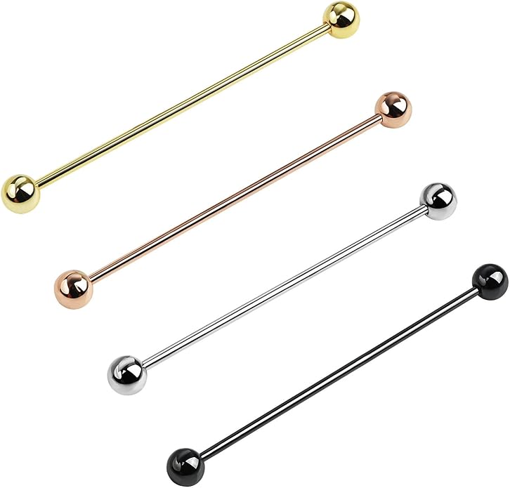 Classic 4-Piece Set Solid Brass Collar Bar for Men Multi-Style Metal Anti-Curl Shirt Collar Stays Tie Pins
