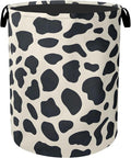 Cow Pattern Laundry Basket with Handles - Extra Large Foldable Hamper for Bathroom/Laundry/Bedroom/Dorm, Washable Fabric Storage Bin