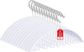 Sweater Hangers No Shoulder Bump, 12 Pack Clothes Hangers Non Slip Heavy Duty Metal Coat Hangers for Closet Organizers and Storage Space Saving Shirt Hanger for Suits Dresses Jackets Bra Shirt White