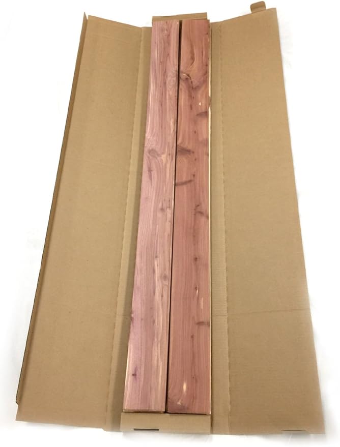 Cedar Elements Aromatic Red Cedar Planking Closet Liner 1/4" x3-3/4 x48 inch Unfinished Red Cedar Aromatic Cedar Tongue and Groove Wall Plank (15 Square Feet 1PK)