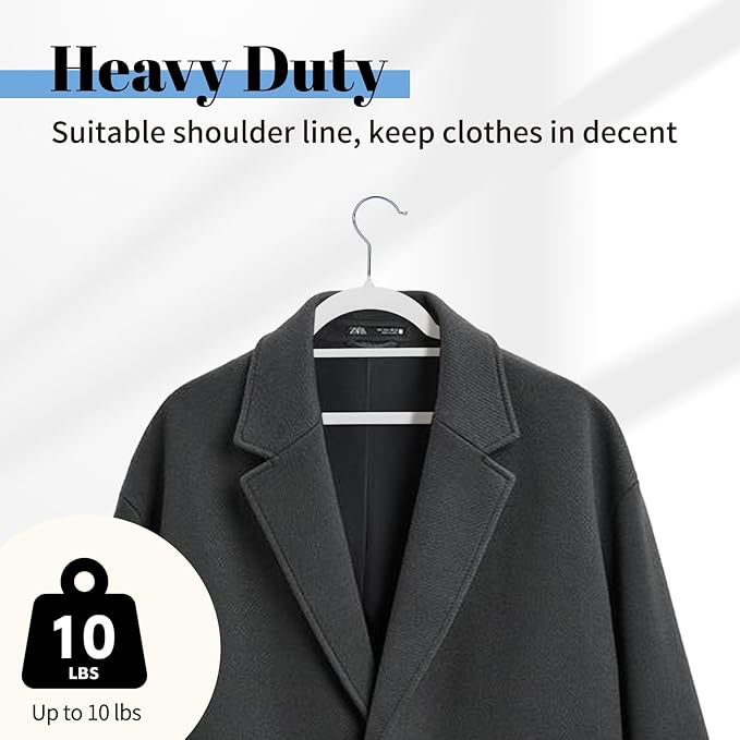 Smartor White Velvet Hangers 20 Pack, Space Saving Clothes Hangers with Tie Bar, Non-Slip Felt Hanger with Shoulder Notches, Heavy Duty Suit Hanger for Coat, Shirt, Pants, Dress