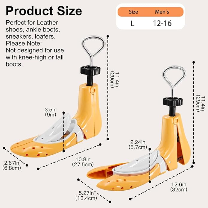 eachway Shoe Stretcher Professional Boot Stretcher Pair 4-Way Shoe Expander Widener Width Length for Wide Feet 1pcsNot a Pair