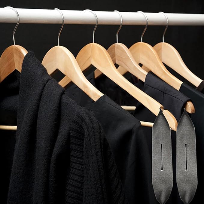 Luxshiny Sponge Hanger Covers 50-Pack Anti-Skid Foam Shoulder Protectors for Clothing Hangers Soft Non-Slip Clothes Hanger Covers for Home Closet Organization 14.96X2.75X0.15In