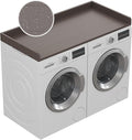 No-Installation HDPE Washer Dryer Countertop Washer and Dryer Topper Covers for The Top Laundry Countertop Laundry Room Organization No Water Leakage,California Walnut