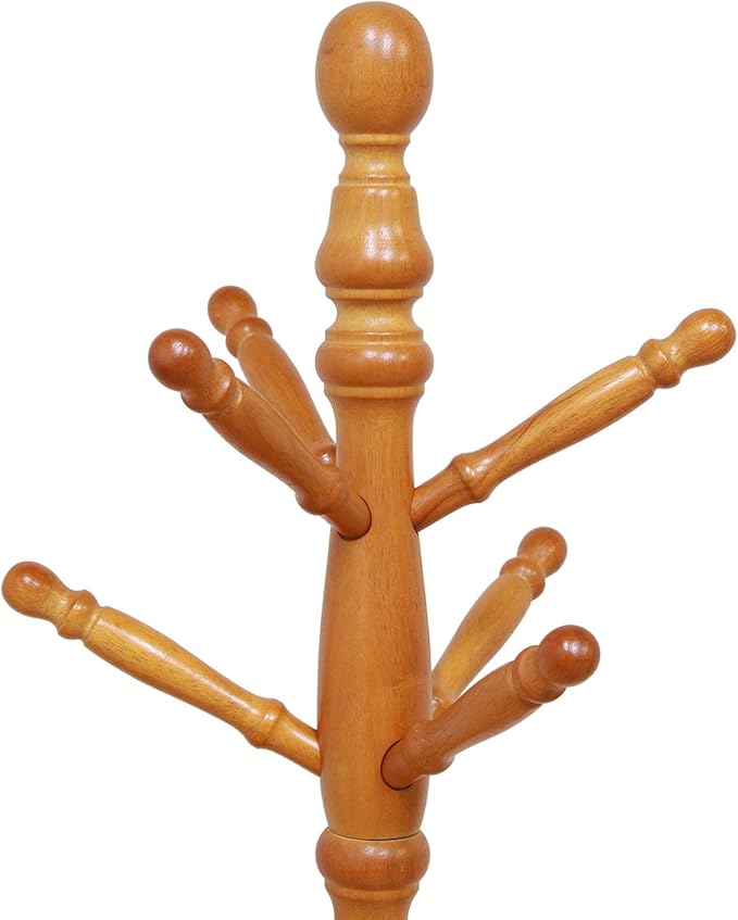 No Double Trade Antique Coat Hangers, Natural Wood, Height 183 cm