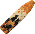 Fall Iron Pads for Ironing Thanksgiving Black Cat Pumpkin Resist Scorching Ironing Board Cover and Pad Standard Size Extra Wide Ironing Accessories 54x15 inches