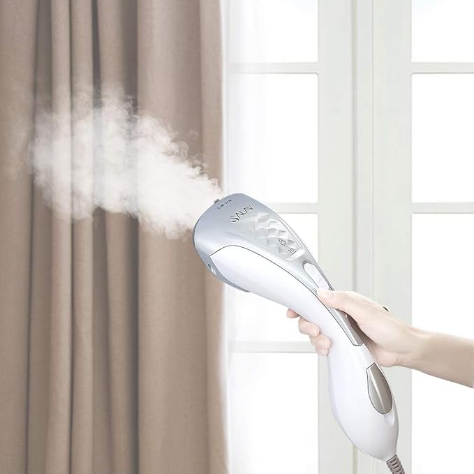 SALAV Steamer for clothes Handheld Iron 2 in 1, 2 Steam Settings, for Both Vertical and Horizontal Garment Handling, Ceramic Coated Metal Steam Panel, 150 ml Big Water Tank, 1150 Watt Silver