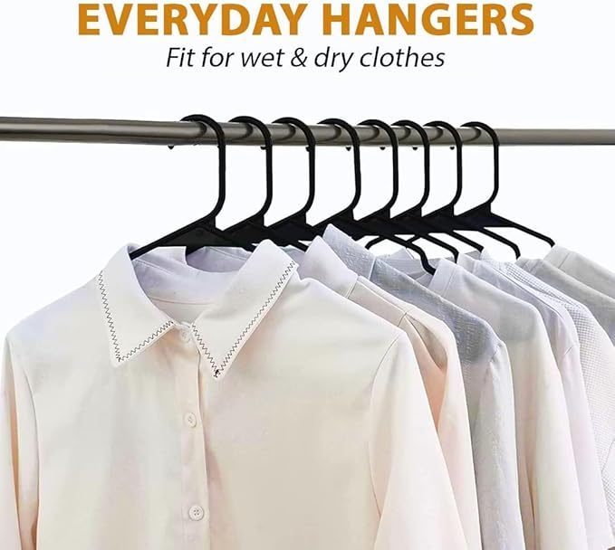 60 Pack Heavy Duty Clothes Hangers - Organize Your Closet Effortlessly with Non-Slip, Space-Saving Design