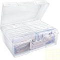 Photo Storage Box 5" x 7", Extra Large Photo Organizer Storage Container with 18 Inner Case, Seed Organizer Craft Storage Box Pictures, Arts, Crafts, Sewing, Stickers, Seeds, Office Supplies
