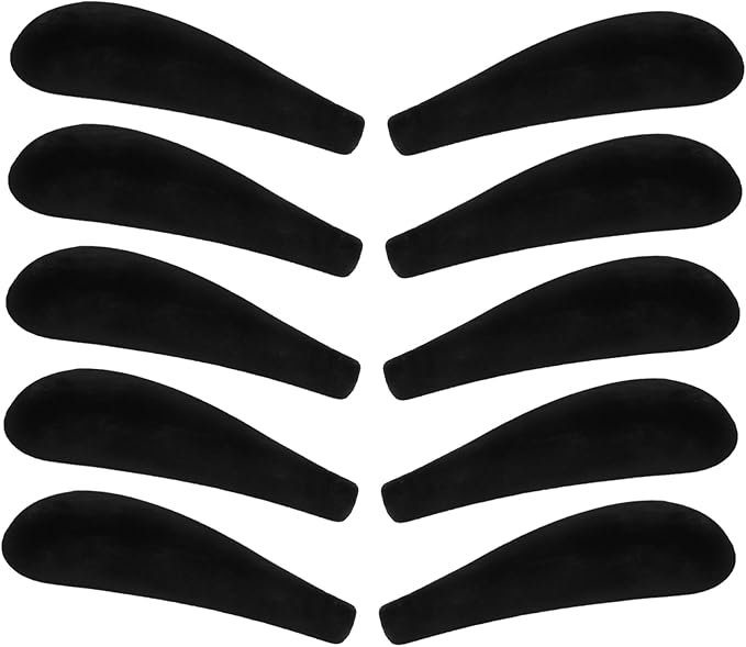 Black Hangers 10 pcs Pads Clothing Hanger Protectors Flocking for Shoulder Hangers Clothes Home Flocked