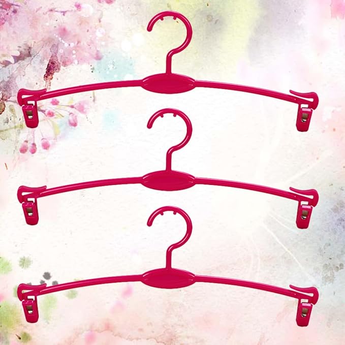 Homoyoyo 15pcs Shop Bra Home Rosy Trousers Skirt Clothes Laundry Clips Hangers Simplicity Coat Underwear Support Panties Dresses Drying for Rack Practical Pants with Holder Plastic