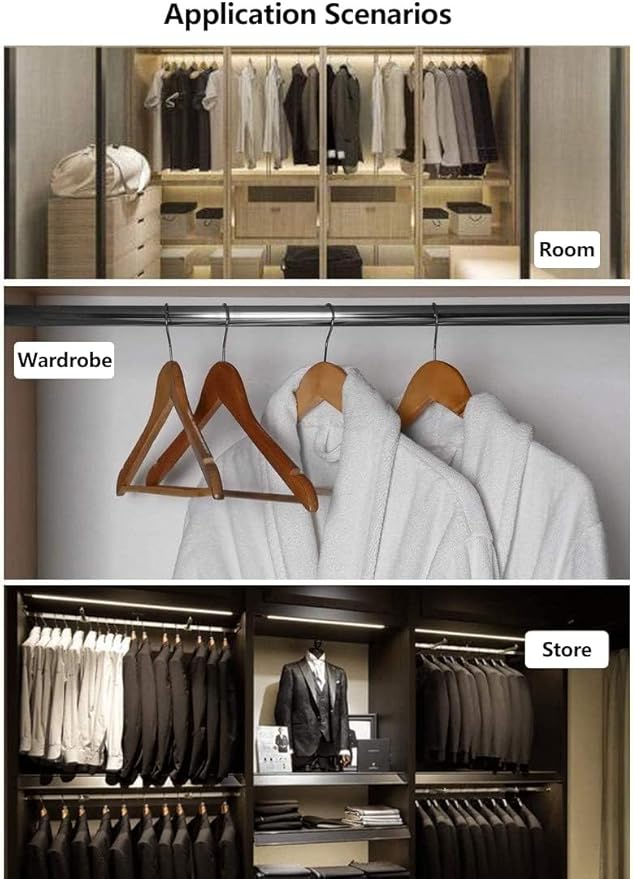 12 Pack Wide Shoulder Wooden Hangers, Suit Hangers with Non Slip Pants Bar, Smooth Finish 360° Swivel Hook Solid Wood Coat Hangers for Dress, Jacket, Pants, Heavy Clothes Hangers(Natural 12PCS)