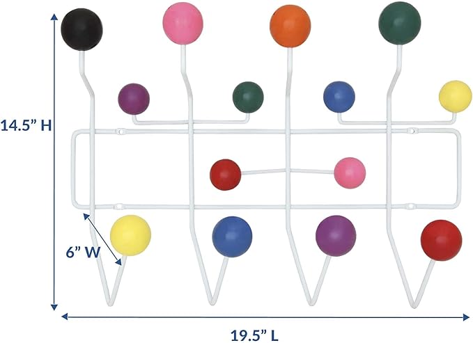 Lexmod Gumball Coat Rack in Multicolored