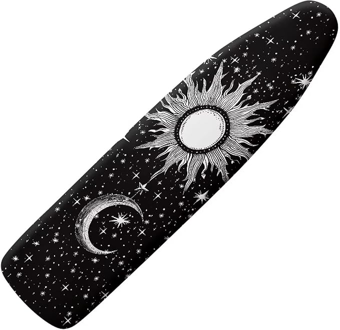 Flashideas Gothic Sun Moon Ironing Board Cover with Hook and Loop Adjustable Fasteners Ironing Board Covers Protective Scorch Resistant Universal Fit Easy Install Clean