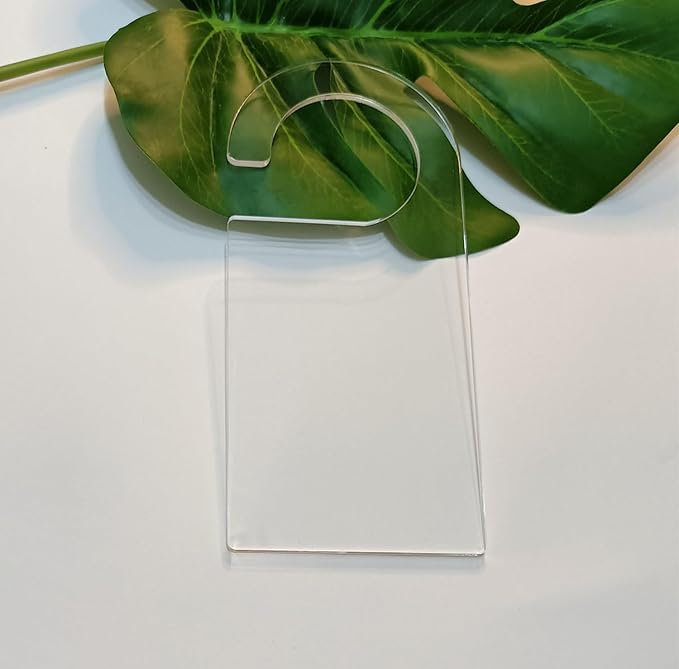 5pcs of Blank Acrylic Hangers,Custom Children Hanger Blank,DIY Plain Acrylic Clothes Divider,Dry Erase Kid Closet Organizers (Clear)