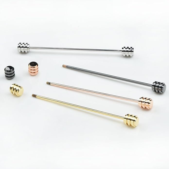 Classic 4-Piece Set Solid Brass Collar Bar for Men Multi-Style Metal Anti-Curl Shirt Collar Stays Tie Pins