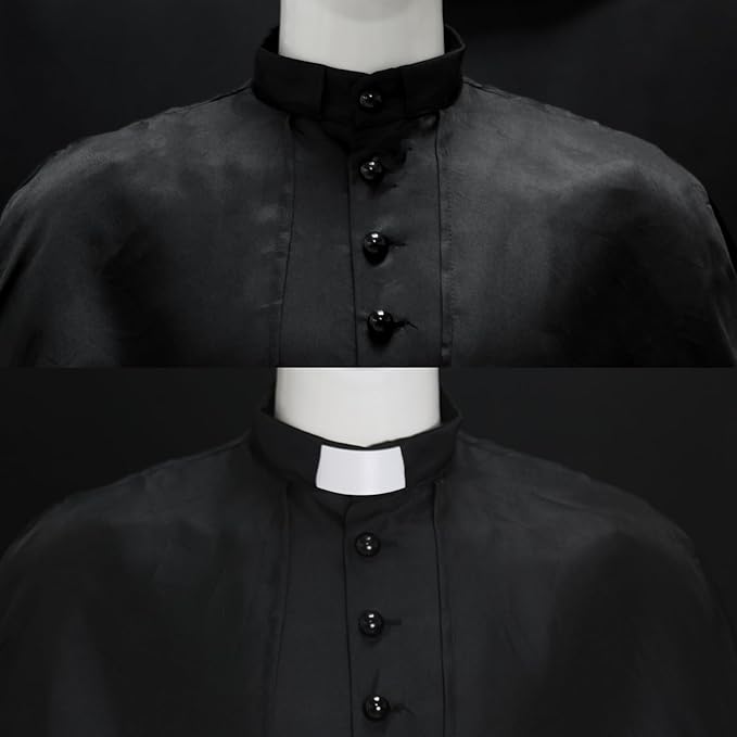 MYAYD White Tab Collars for Clergy Shirt Pastor Robe Insert Tab Roman Collar Card Accessory 3 Pcs