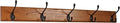 Wooden Mallet 5, Black Hooks, Medium Oak Coat Rack