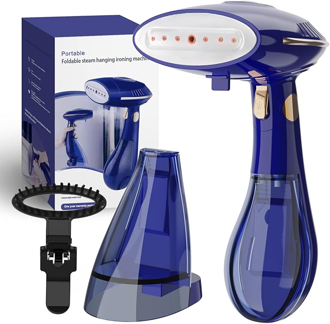 Handheld Steamer for Clothes, 1500W Steam Iron with 168ml/288ml Adjustable Tanks, Vertical/Horizonal Steaming & Ironing, Lightweight, Auto-off, DJ-1009