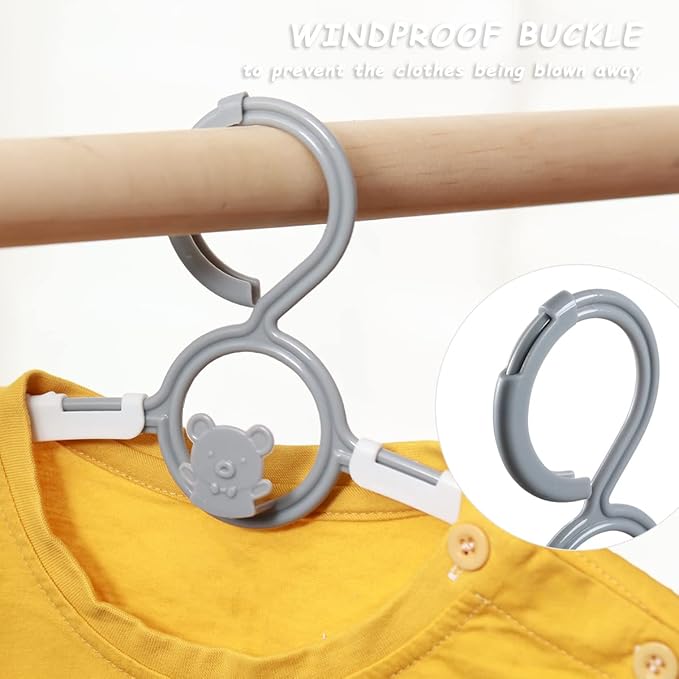 Baby Hangers for Nursery Closet 80 Pack Plastic Kids Clothes Hanger Space Saving Non Slip Extendable Toddler 11-14” Adjustable Hangers Heavy Duty Clothing Infant Hanger Bulk, Grey