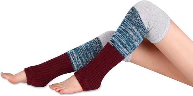 Benefeet Sox Wool Knit Leg Warmers for Women Vintage Boho Leg Warmers Long Winter Warm Thigh High Footless Boot Socks