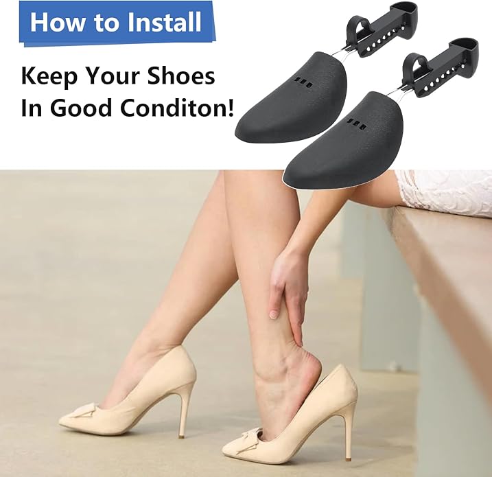 Shoe Stretcher, Plastic Shoe Tree for Men, Adjustable Shoe Stretcher Boot Holder Shaper Support