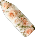 Nuxovilar Ironing Board Cover with Blush Pink Roses Pattern, 15x54 Inches Polyester - Iron Board Cover Pad for Bedroom, Dressing Room, Bridal Suite
