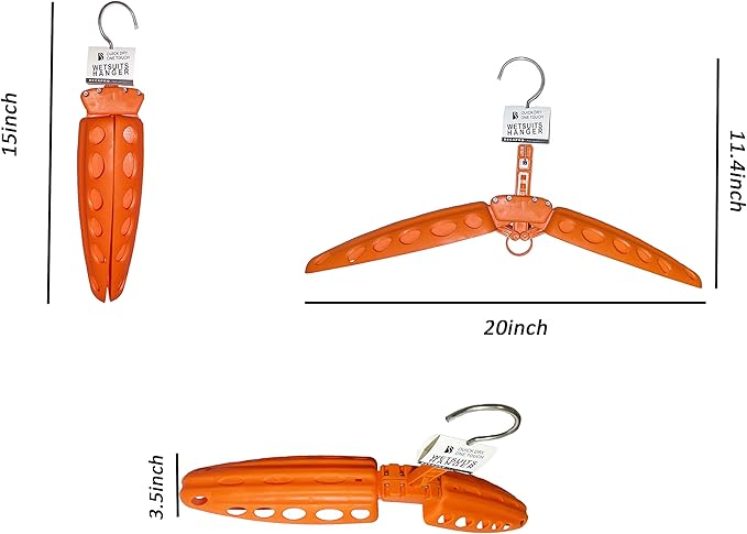 Wetsuit Hanger Foldable Surfing Suit Rack(Orange)