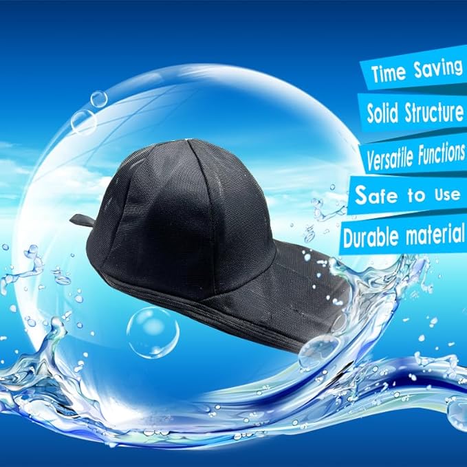 Hat Washer for Washing Machine, Cap Washer with Mesh Bags, Hat Washer for Baseball Caps, Hat Cleaner/Cleaning Protector (Black - 2 Pack)