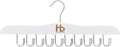 Large Bra Hanger and Bra Organizer for Closet – Tank Top Hanger Space Saving for House, Dorm, Apartment - Foldable Wooden for Closet Organizer– with 20 Hook - Lotus Wood, White, 1 Pack