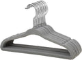 ManGotree Non-Slip Baby Velvet Clothes Hangers, Kids Coat Hangers with Swivel Hook and Notched Shoulders, Hanger for Children, Infant, Toddler Clothes 15 Pack (Grey)